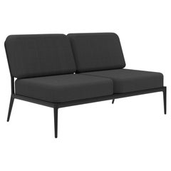 Ribbons Black Double Central Modular Sofa by Mowee