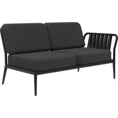 Ribbons Black Double Left Modular Sofa by Mowee