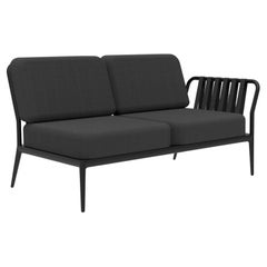 Ribbons Black Double Left Modular Sofa by Mowee