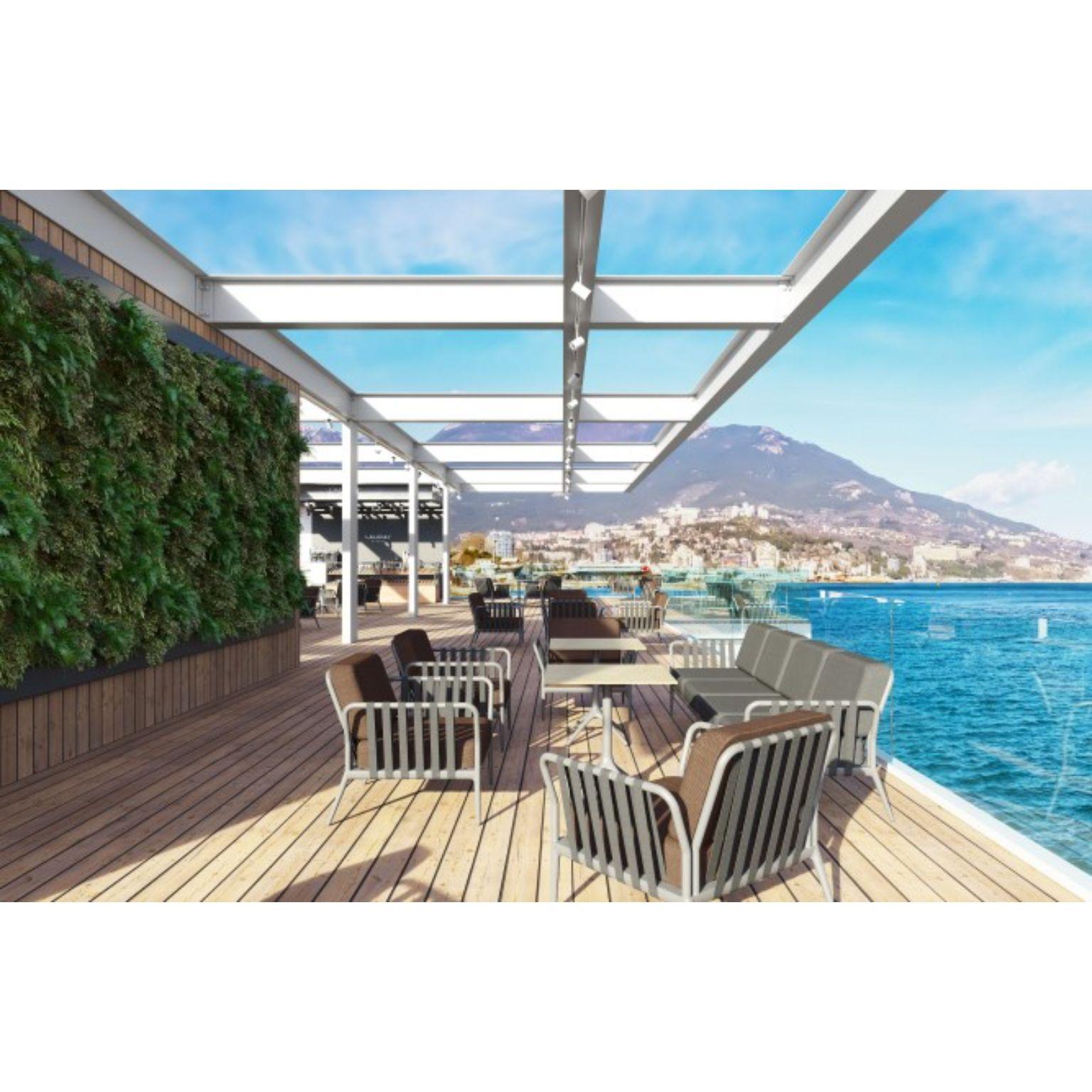Canapé modulaire double droit en bronze à rubans de Mowee Neuf - En vente à Geneve, CH