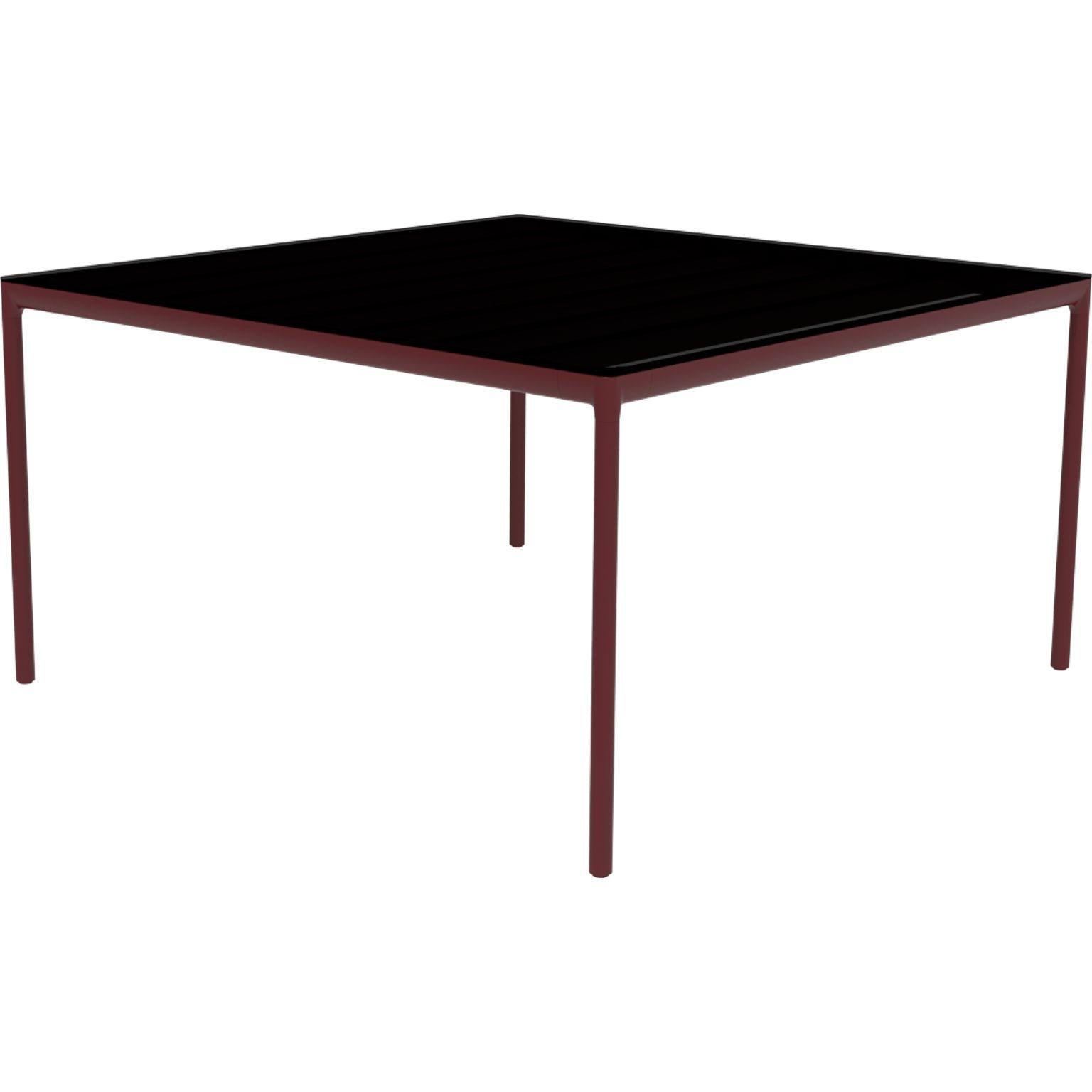 Ribbons Burgundy 138 coffee table by MOWEE
Dimensions: D138 x W138 x H75 cm.
Material: Aluminum and HPL top.
Weight: 23 kg.
Also available in different colors and finishes. (HPL Black Edge or Neolith top). 

An unmistakable collection for its