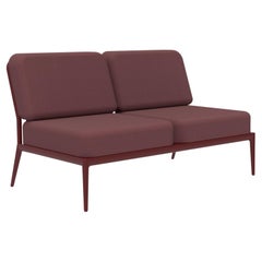 Ribbons Burgundy Double Central Modular Sofa by Mowee