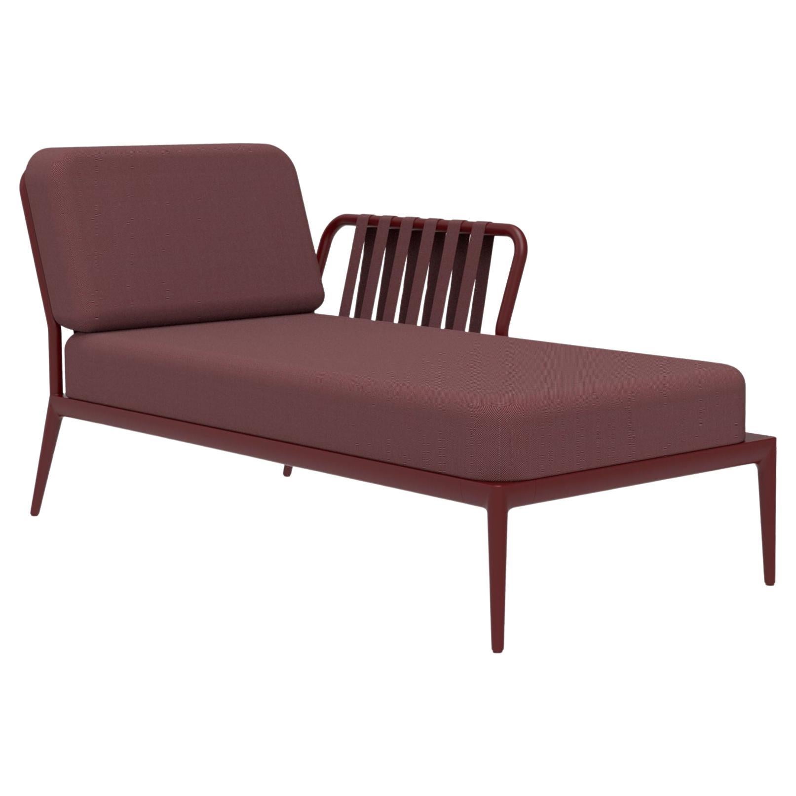 Ribbons Burgundy Left Chaise Longue by MOWEE For Sale