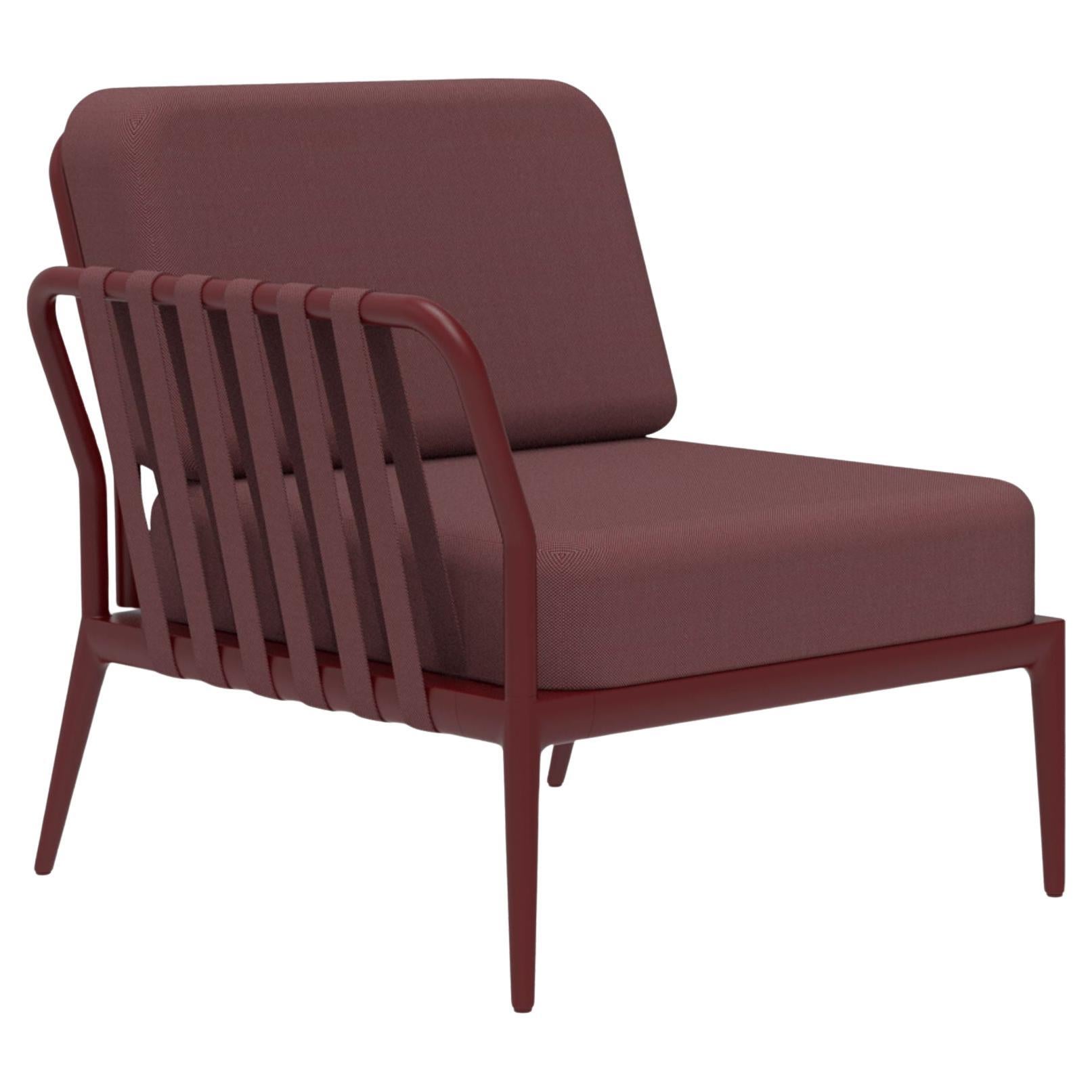 Ribbons Burgundy Right Modular Sofa by MOWEE