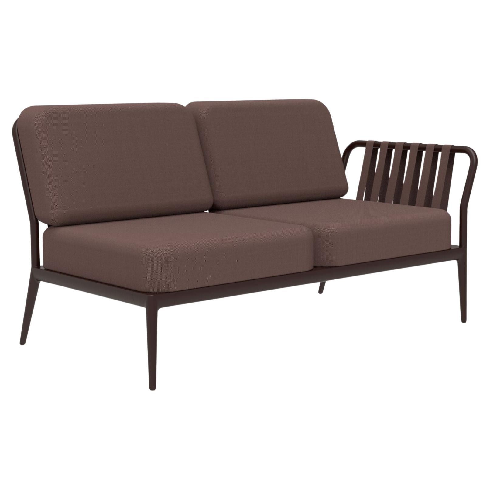 Ribbons Chocolate Double Left Modular Sofa by Mowee For Sale
