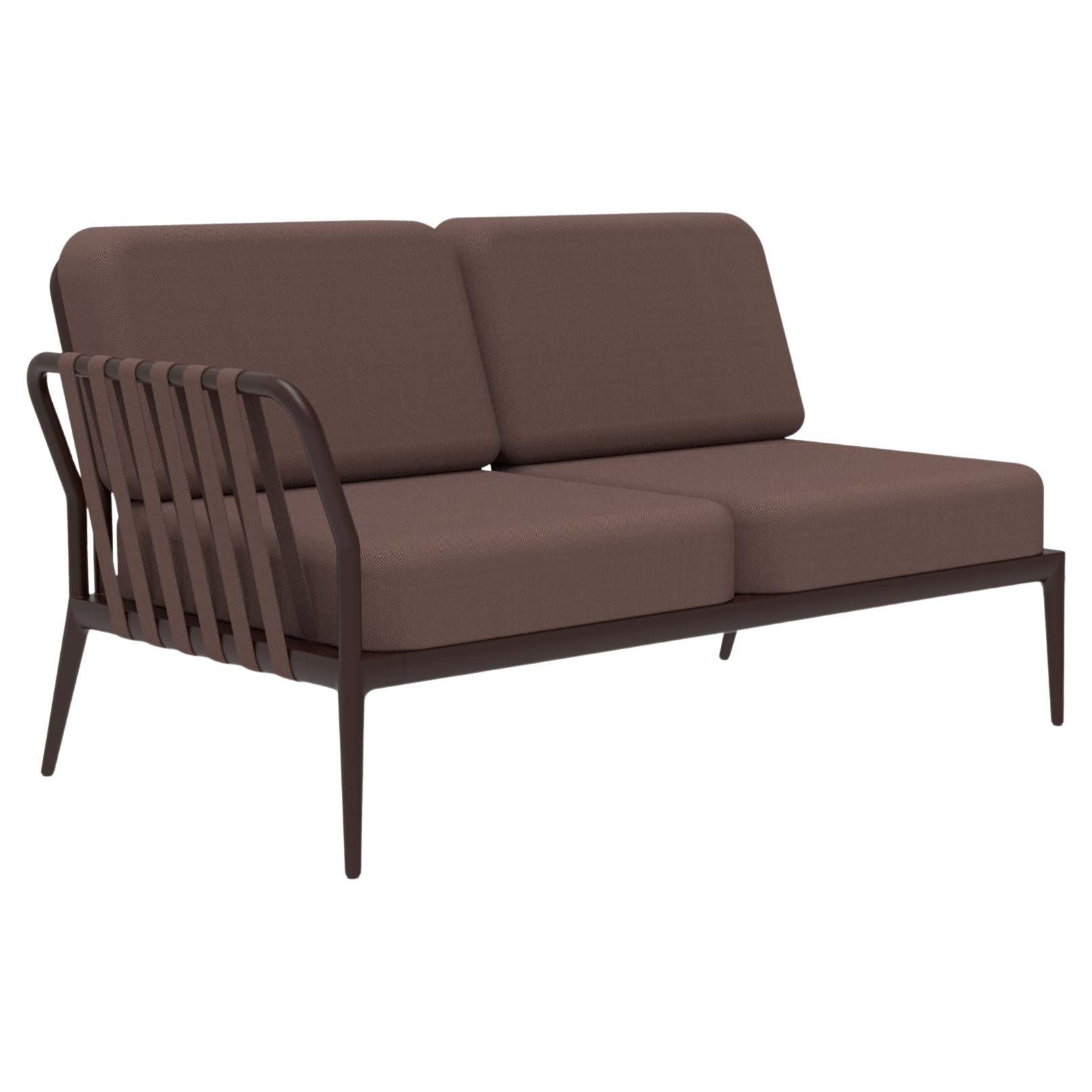 Ribbons Chocolate Double Right Modular Sofa by Mowee For Sale