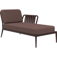Chaise Longue sinistra in cioccolato Ribbons di MOWEE