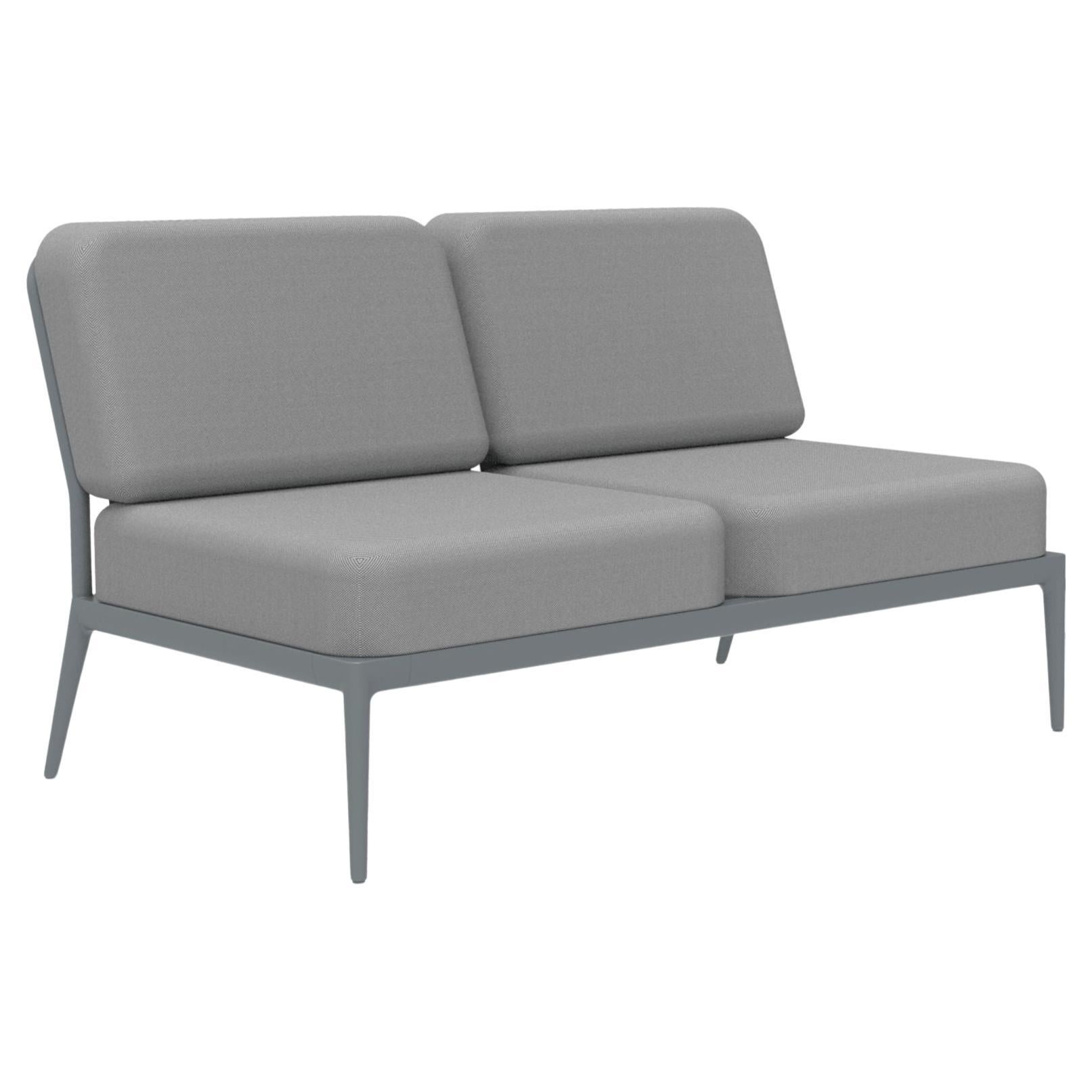 Ribbons Grey Double Central Modular Sofa by Mowee For Sale