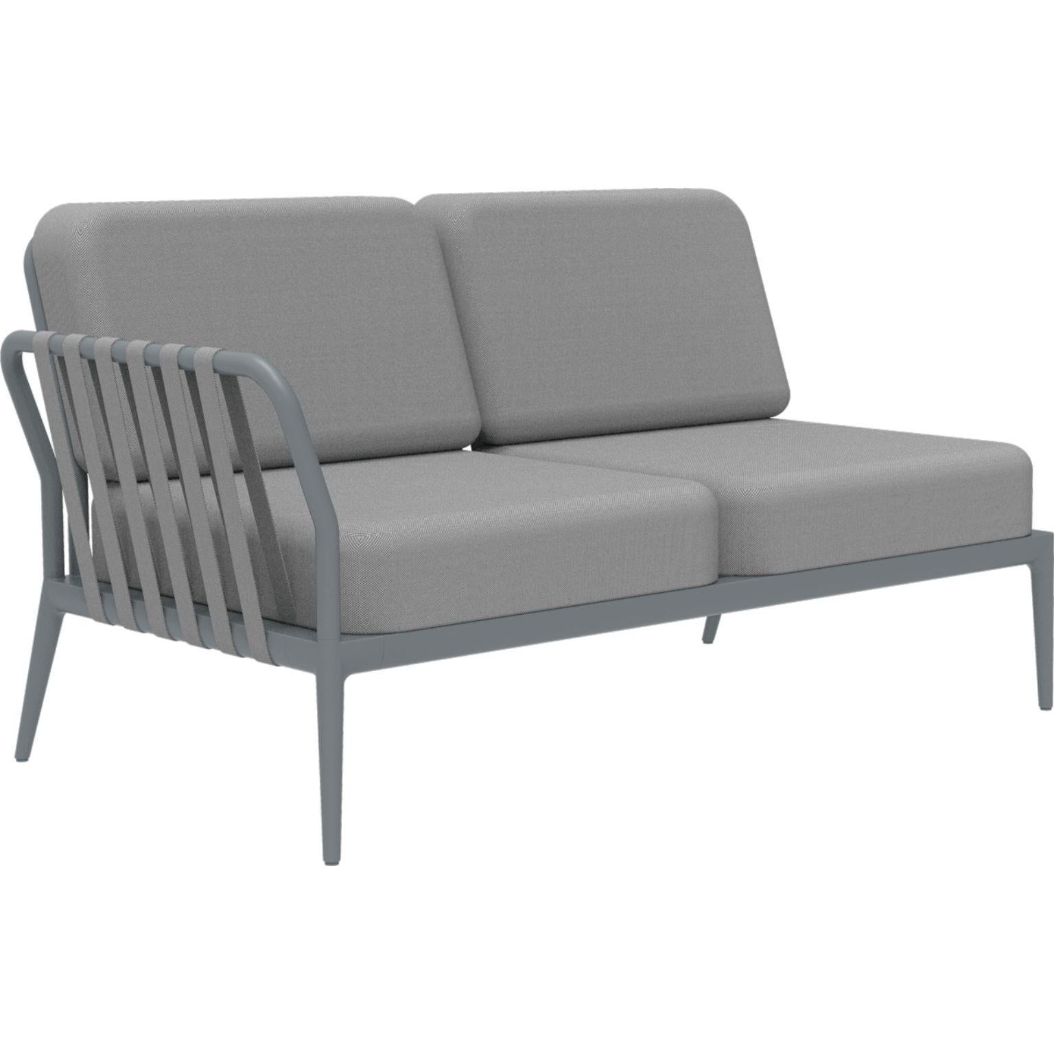 Ribbons Grey Double Right Modular sofa by MOWEE
Dimensions: D83 x W148 x H81 cm (seat height 42 cm).
Material: Aluminium and upholstery.
Weight: 29 kg
Also available in different colors and finishes. 

An unmistakable collection for its beauty