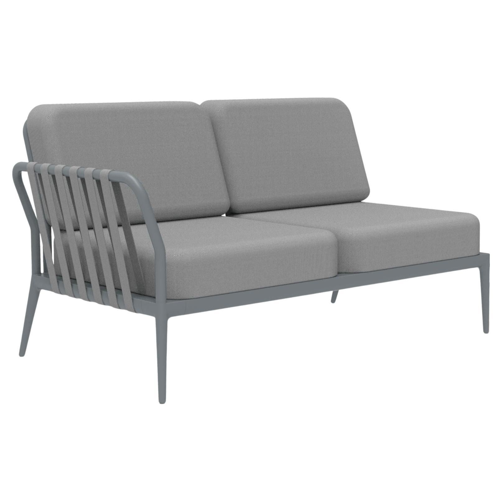 Ribbons Grau Doppeltes rechtes modulares Sofa von MOWEE im Angebot