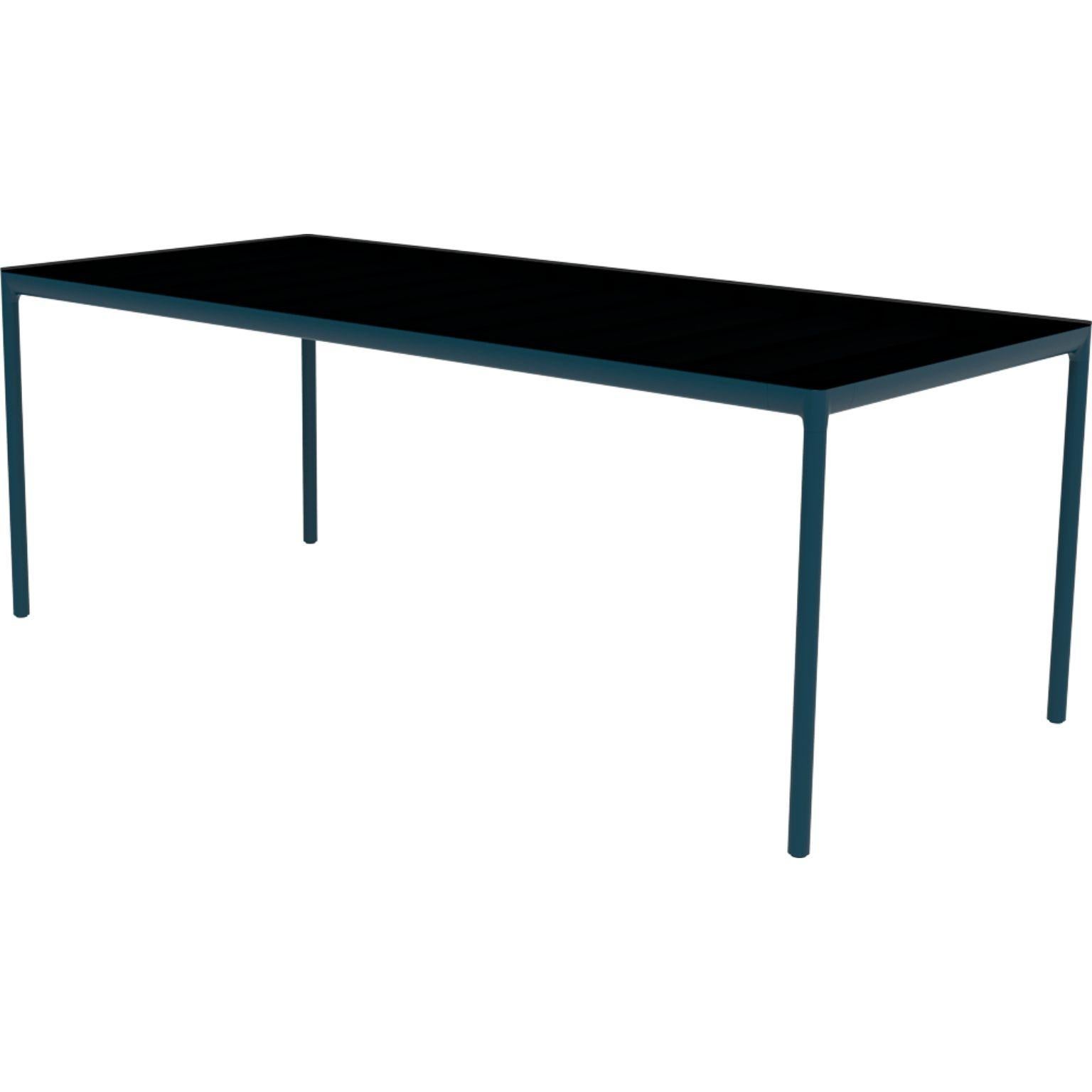 Ribbons Navy 200 Coffee Table by MOWEE
Dimensions: D90 x W200 x H75 cm.
Material: aluminum and HPL top.
Weight: 25 kg.
Also available in different colors and finishes. (HPL Black Edge or Neolith top). 

An unmistakable collection for its