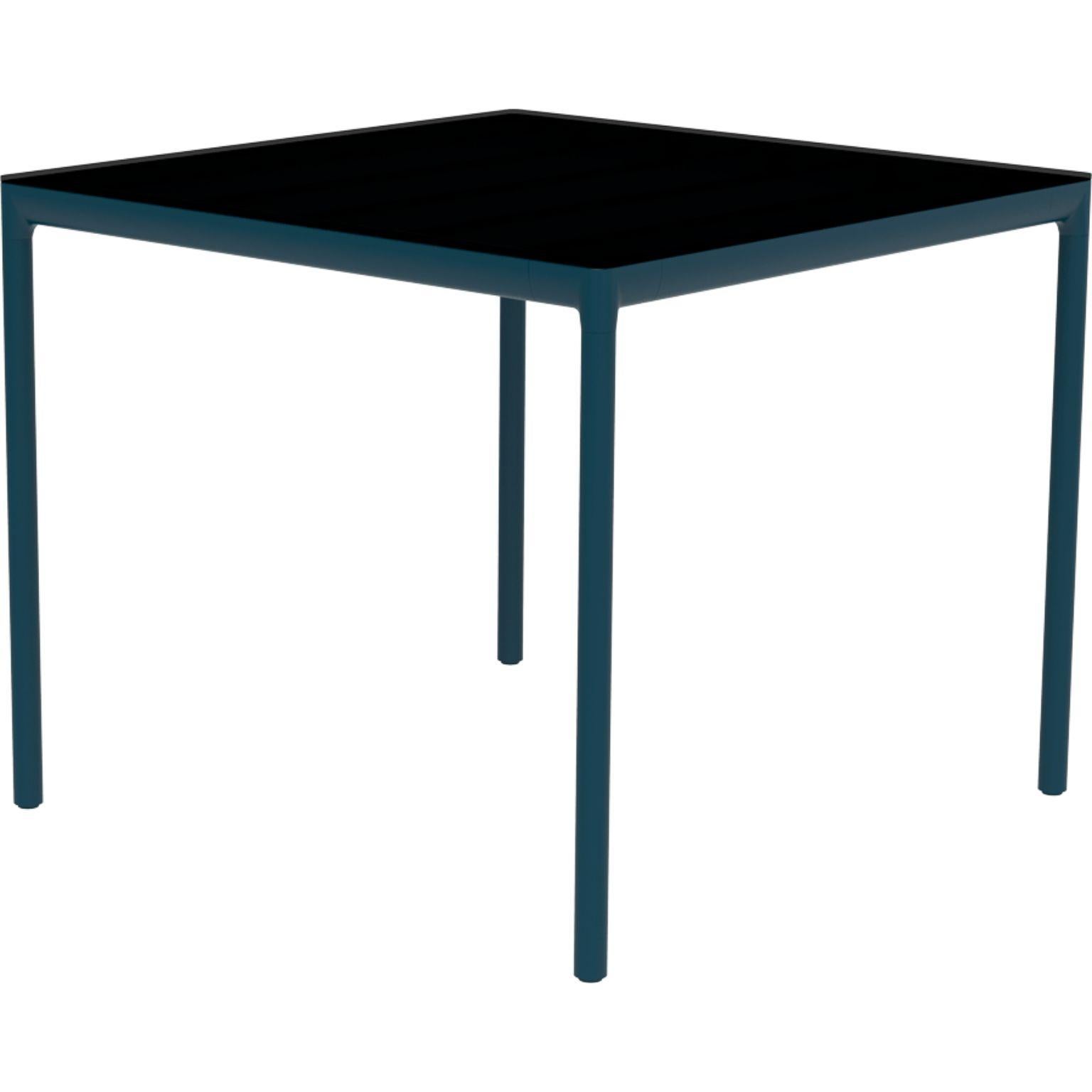 Ribbons navy 90 table by MOWEE
Dimensions: D90 x W90 x H75 cm.
Material: Aluminium and HPL top.
Weight: 16 kg.
Also available in different colors and finishes. (HPL Black Edge or Neolith top).

An unmistakable collection for its beauty and