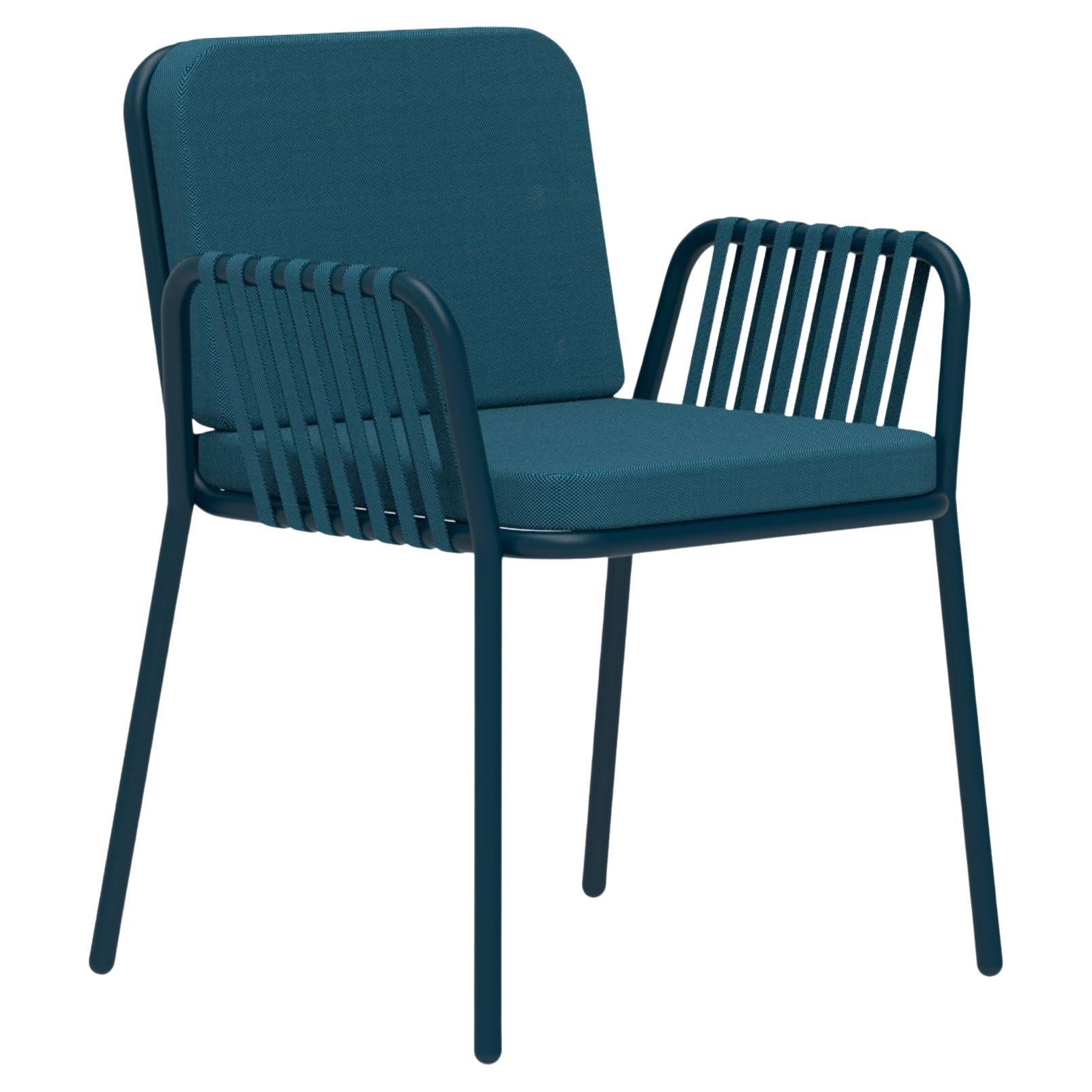 Ribbons Navy Armchair by Mowee For Sale