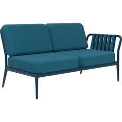 Ribbons Navy Double Left Modular Sofa by Mowee