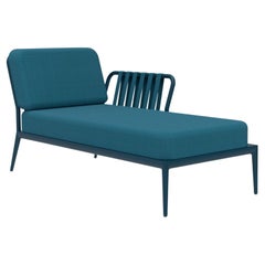 Ribbons Navy Left Chaise Lounge by Mowee