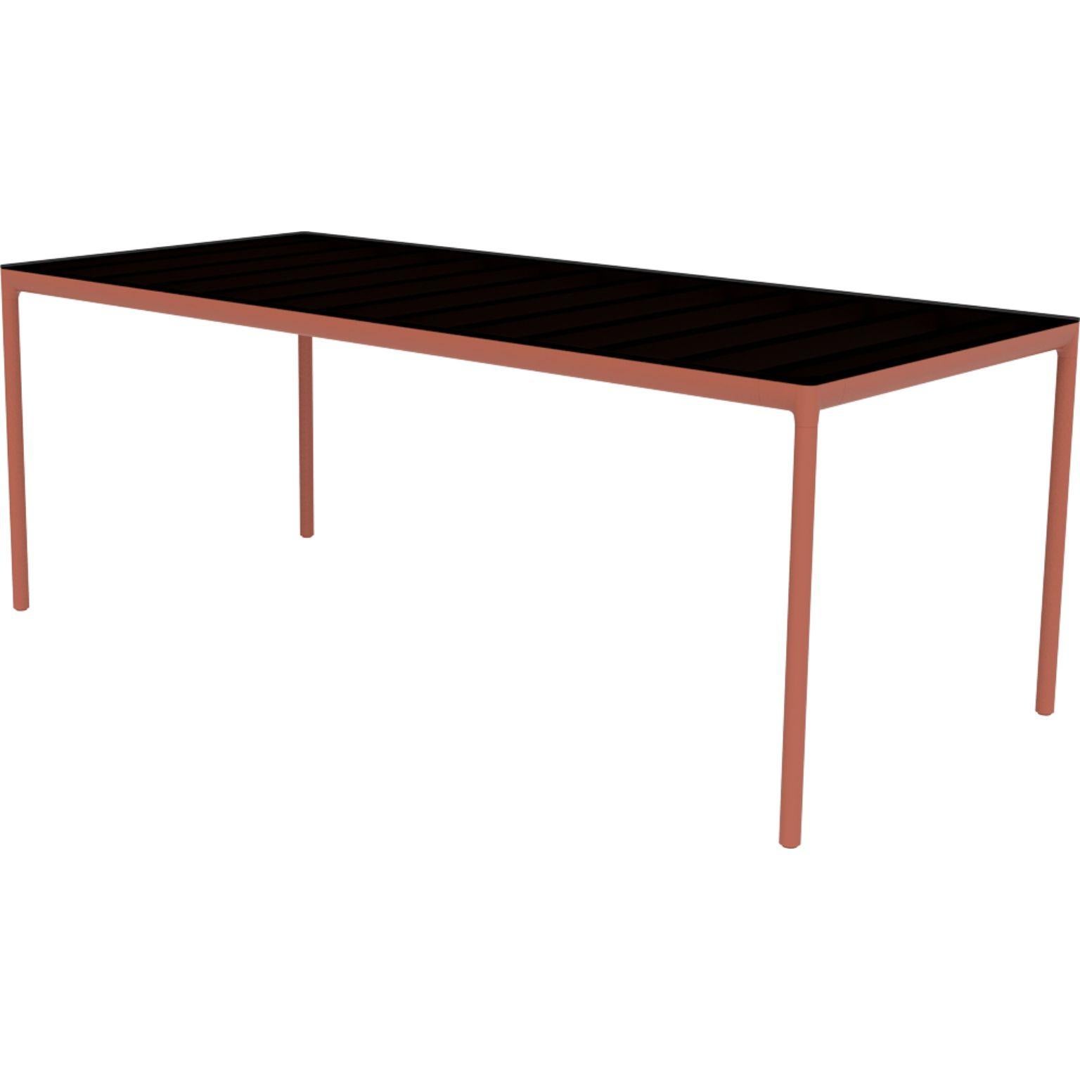 Ribbons Salmon 200 coffee table by MOWEE
Dimensions: D90 x W200 x H75 cm.
Material: Aluminum and HPL top.
Weight: 25 kg.
Also available in different colors and finishes. (HPL Black Edge or Neolith top). 

An unmistakable collection for its