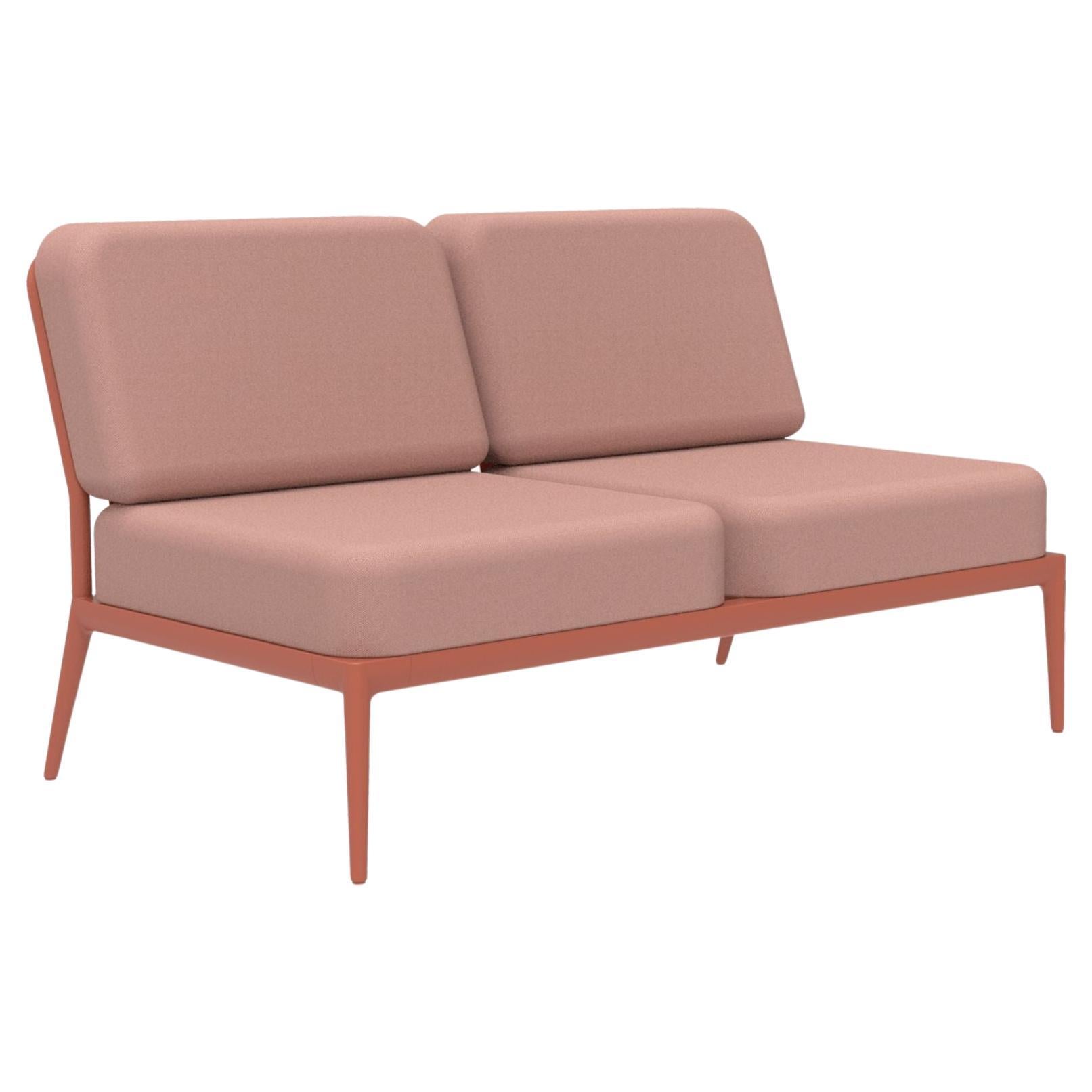 Ribbons Salmon Double Central Modular Sofa by Mowee For Sale