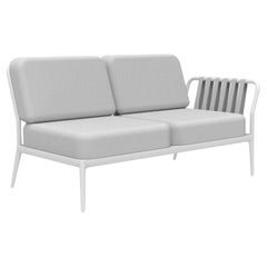 Ribbons White Double Left Modular Sofa by MOWEE