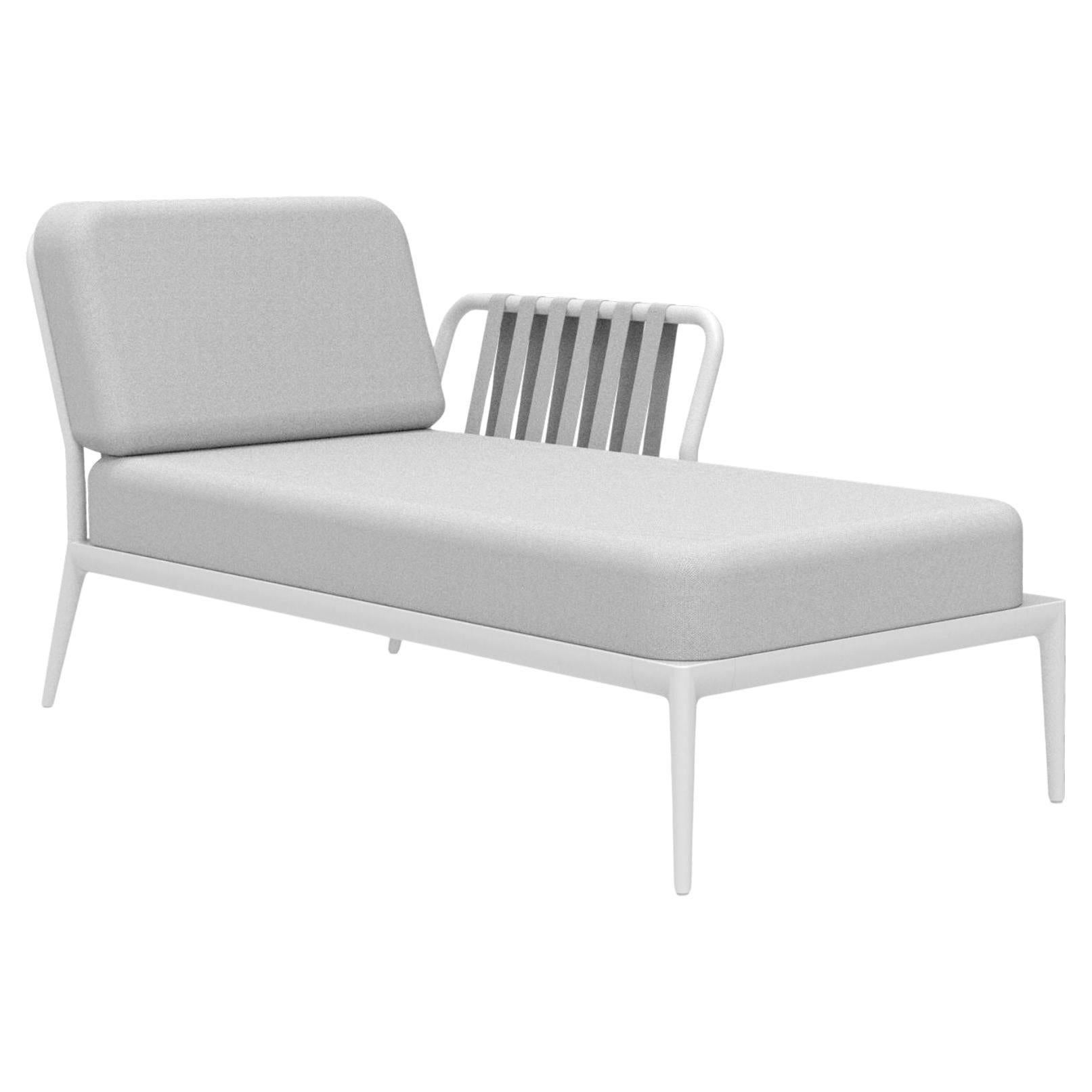 Ribbons White Left Chaise Lounge by Mowee