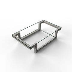 Tavolino da caffè in marmo calcareo RIBER Bateig Design moderno di lusso in vetro e pietra