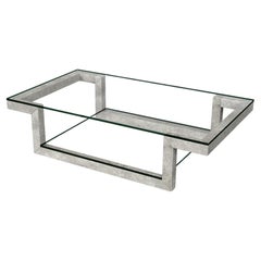 RIBER Bateig Limestone Marble Coffee Table Luxury Modern Glass & Stone Design RIBER Bateig Limestone Marble Coffee Table Luxury Modern Glass & Stone Design