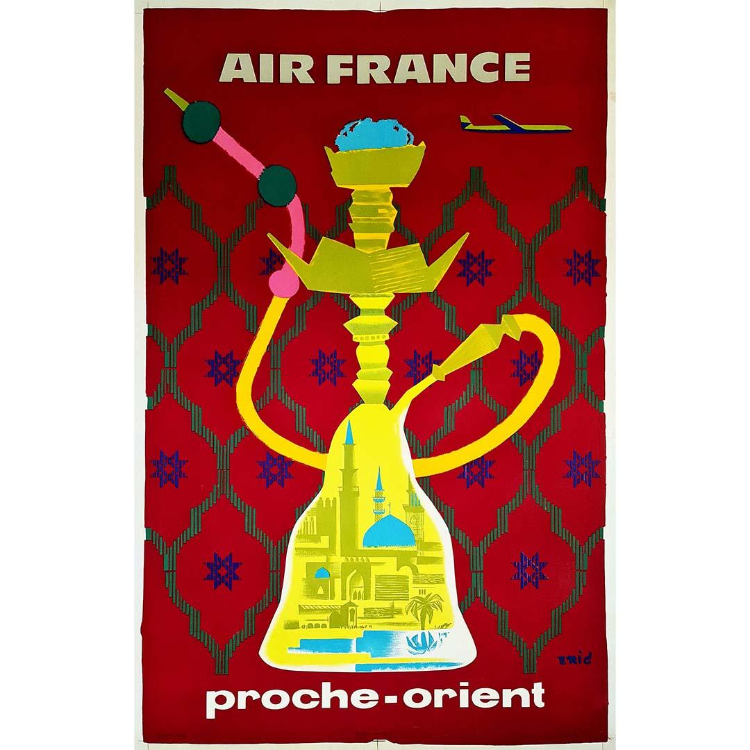 Original Poster for Air France Middle East by Éric in 1959 

Printed by : Bedos & Cie in Paris

On linen