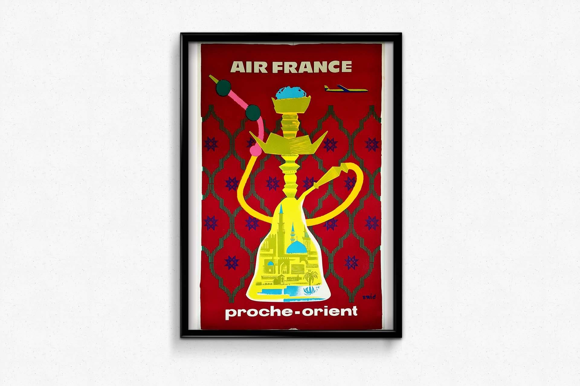 Air France Proche Orient - 1959 Original Poster Airlines - Tourism - Middle East For Sale 1
