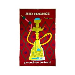Vintage Air France Proche Orient - 1959 Original Poster Airlines - Tourism - Middle East