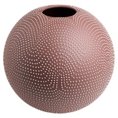 RIC 3 Arcadia vase cm.28Hx30 D by Stefania Vasques Burgundy matt dotted RIC 3 Arcadia vase cm.28Hx30 D by Stefania Vasques Burgundy matt dotted