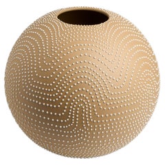 RIC 3 Arcadia vase cm.28Hx30 D by Stefania Vasques Sand matt dotted RIC 3 Arcadia vase cm.28Hx30 D by Stefania Vasques Sand matt dotted