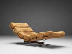 Ric Deforche per Gervan Chaise Longue Modello 'Lord' in pelle scamosciata