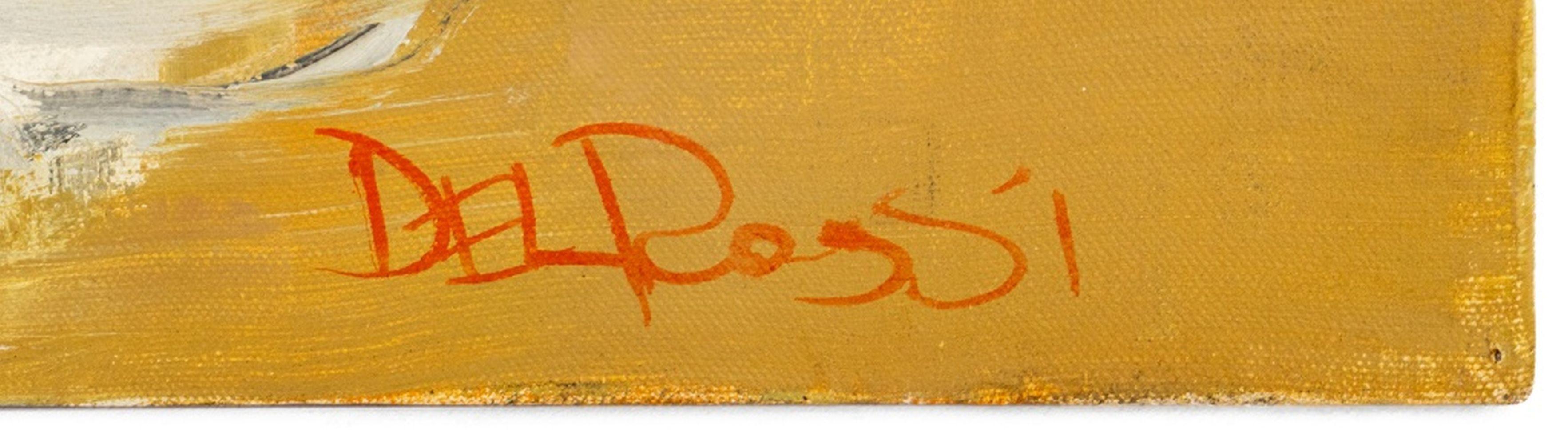 Abstrakter sitzender weiblicher Akt (Postmoderne), Painting, von Ric Del Rossi