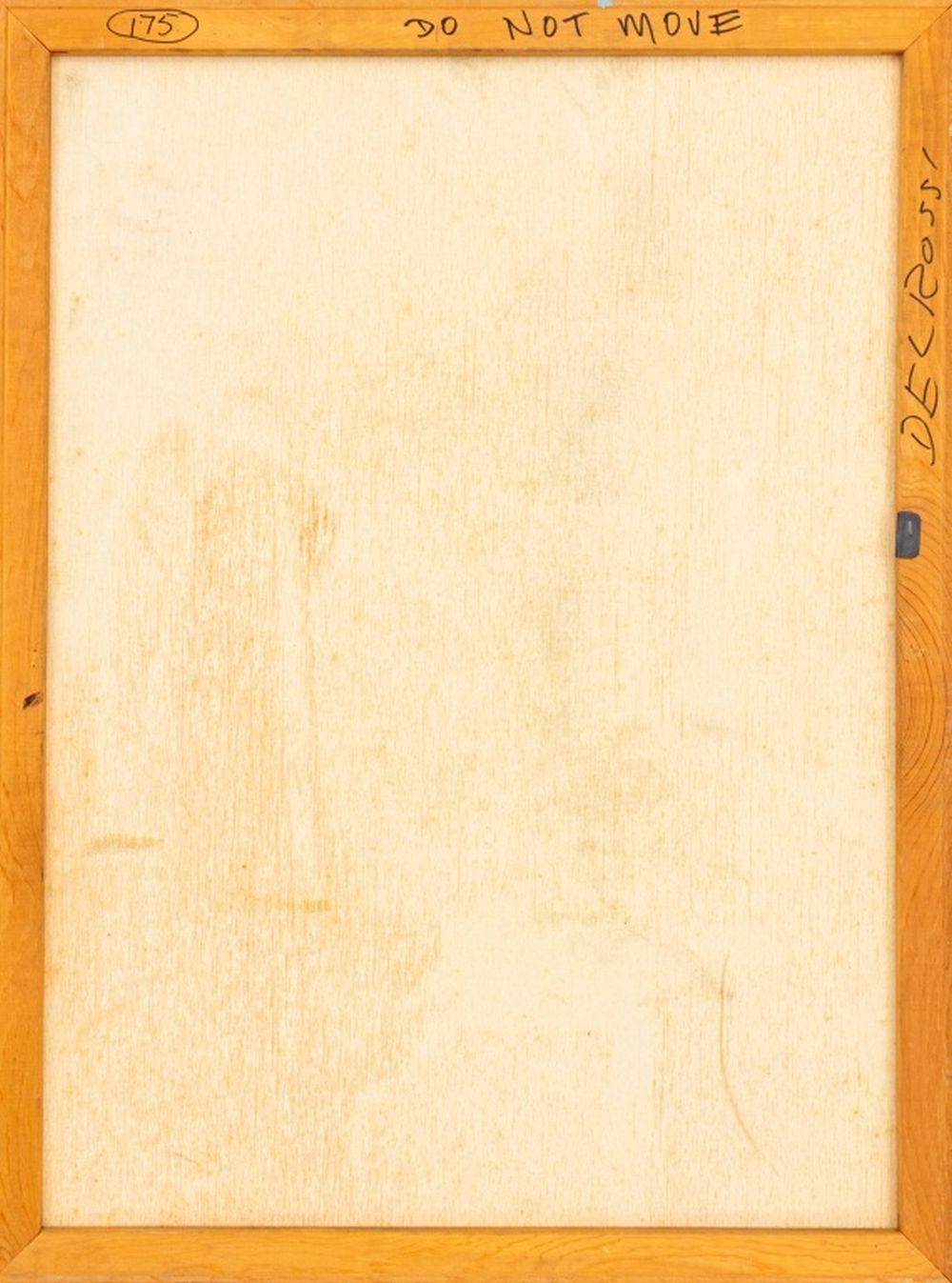 Abstrakter sitzender weiblicher Akt (Beige), Abstract Painting, von Ric Del Rossi