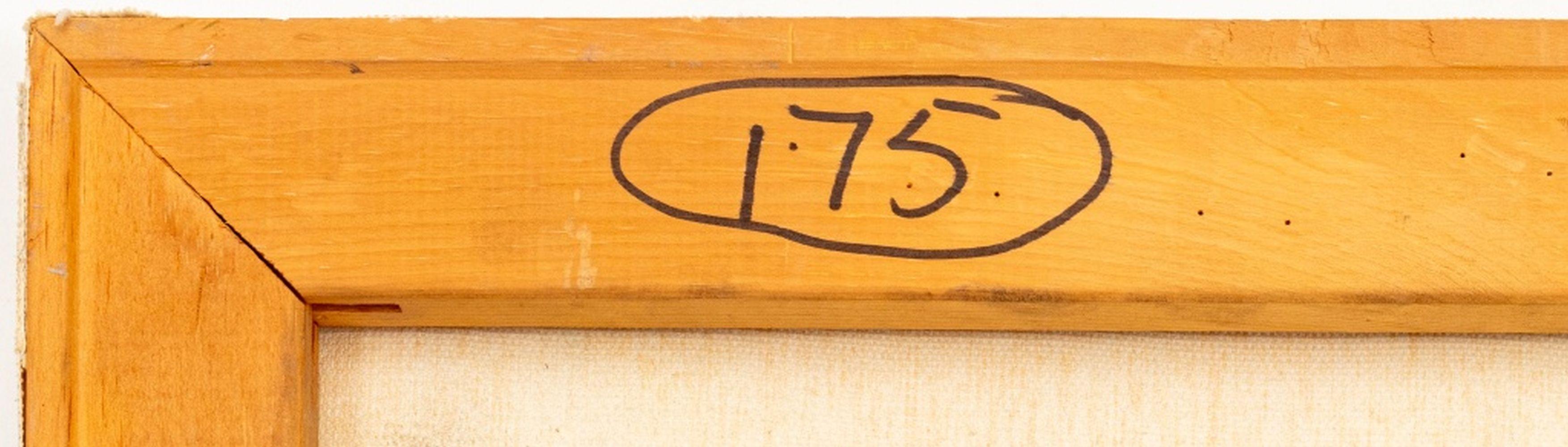 Ric Del Rossi (Amerikaner, XX-XXI), Abstraktes Porträt eines sitzenden weiblichen Aktes, Öl auf Leinwand, rechts unten signiert, verso signiert, ungerahmt. 40