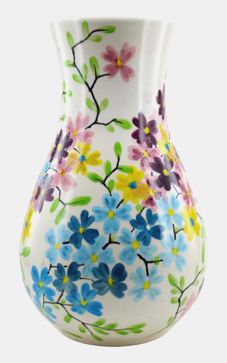 Mid-Century Modern Ricard French Midcentury Ceramic Vase, Le Castellet, Bendor Island, 1950s For Sale
