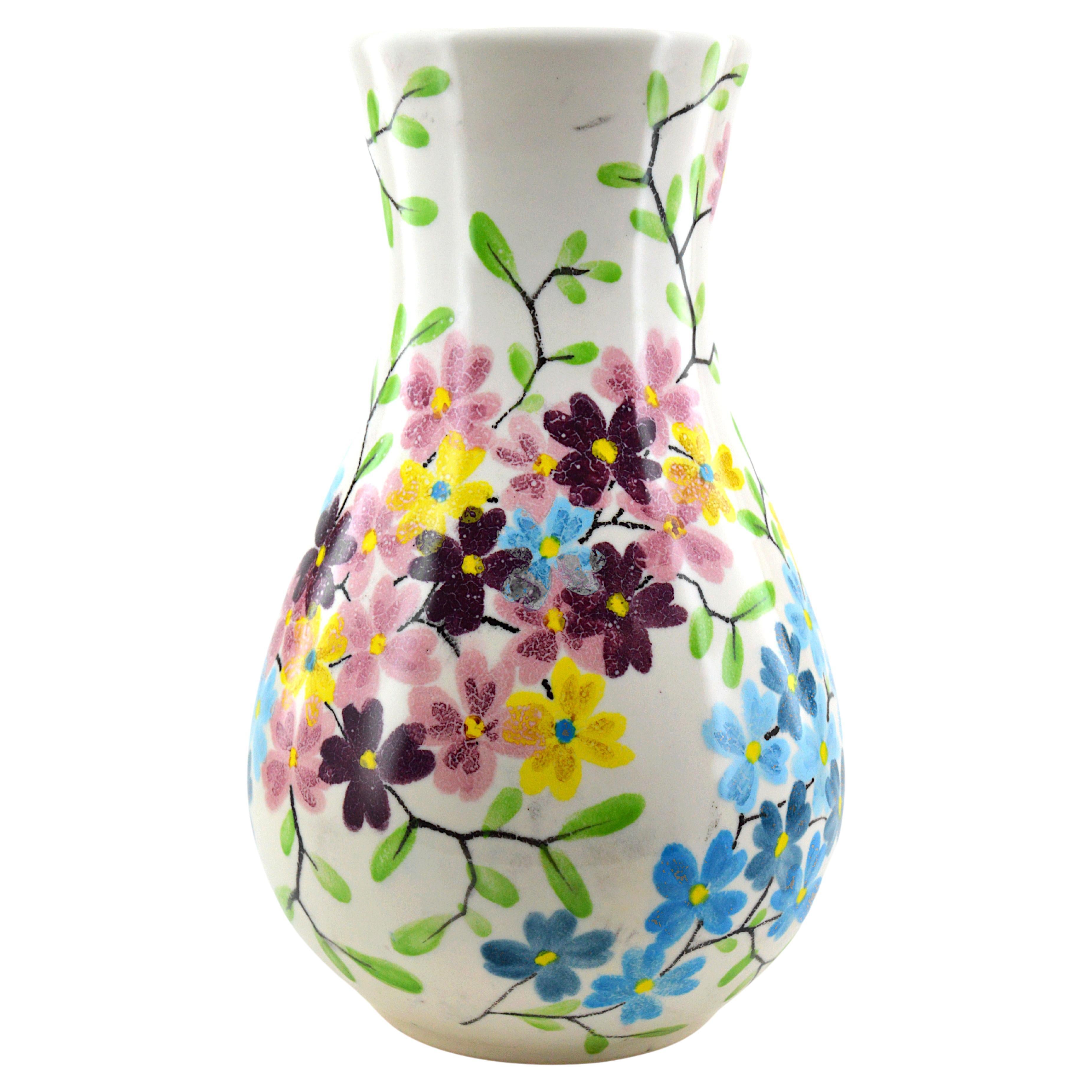 Ricard French Midcentury Ceramic Vase, Le Castellet, Bendor Island, 1950s For Sale
