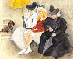 Abuela, Madre e Hija con Perro