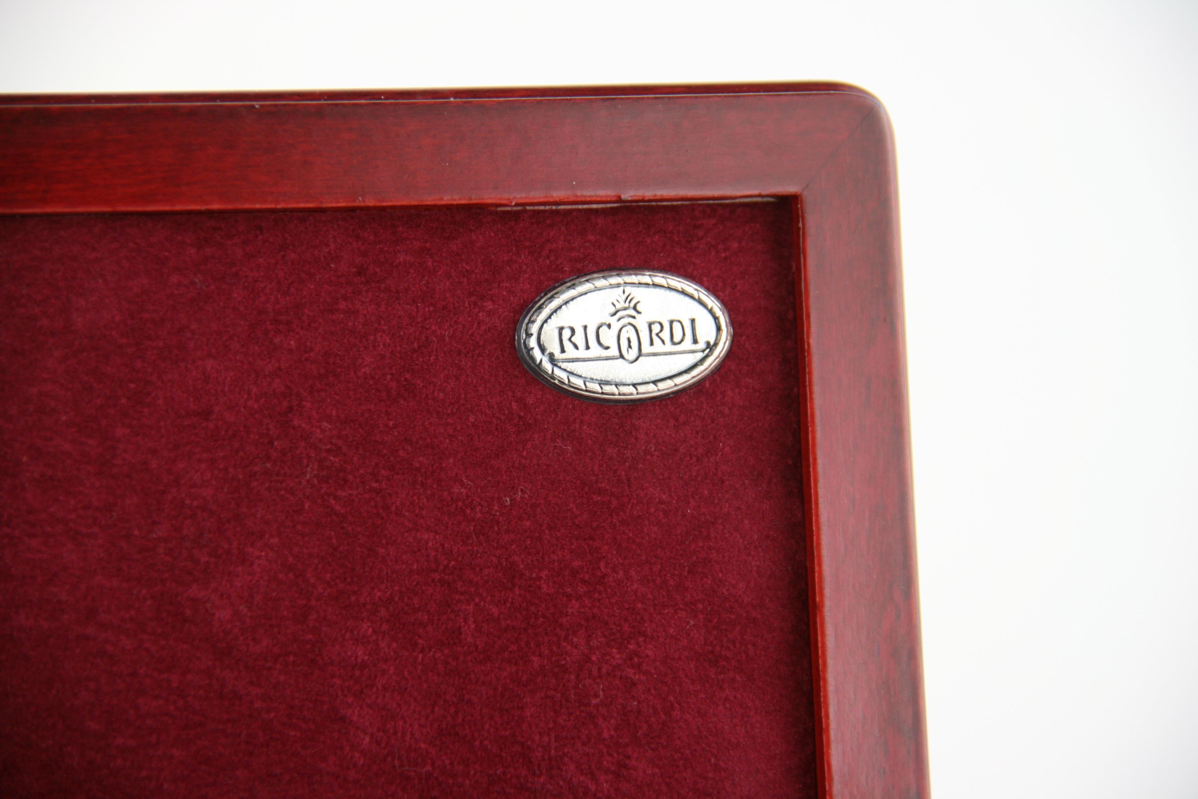 Late 20th Century  Italian Wood and Sterling Silver Jewelry Box