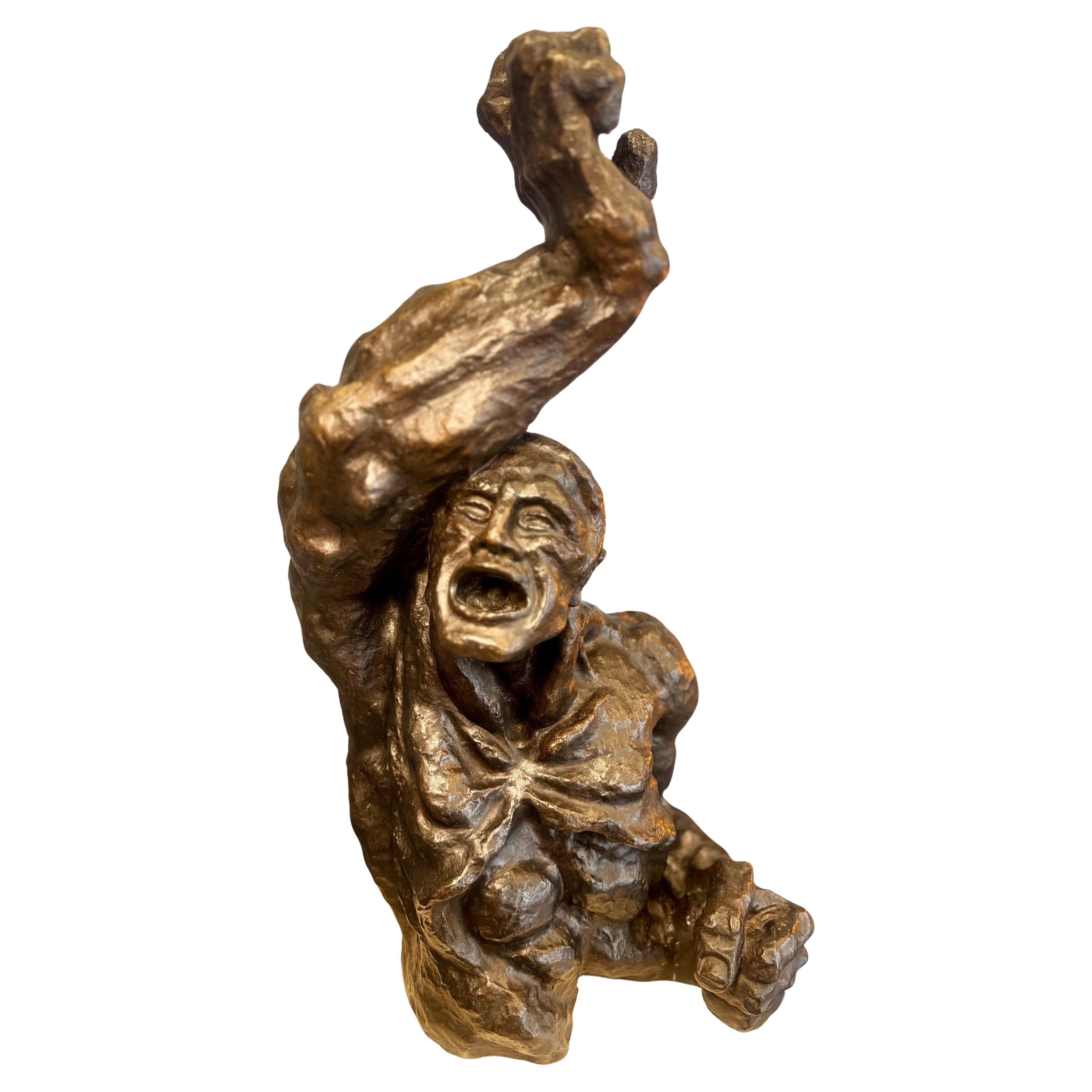 Ricardo Carpani "El Grito", Bronze Sculpture, Edition 2/7, 20th Century For Sale