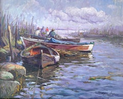 Albufera von Valencia Spanien mediterrane Meereslandschaft Öl auf Leinwand Gemälde