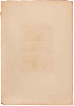 Incroyables - Acquaforte su carta di Ricardo de Los-Rios - 1872