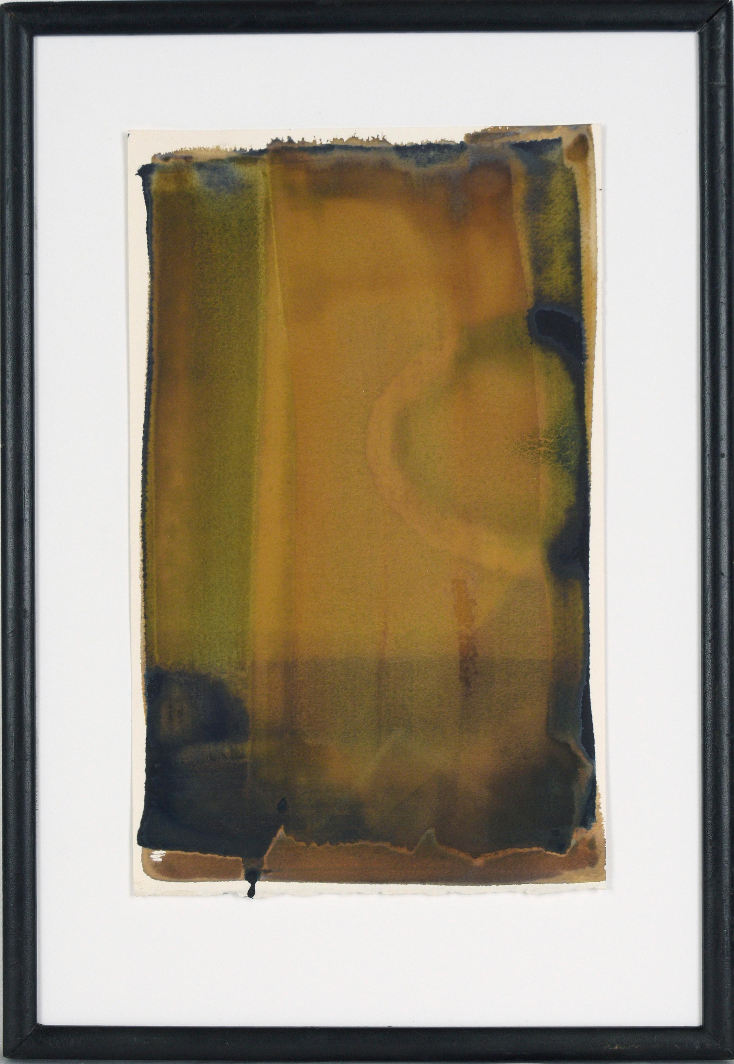 Ricardo de Silva Abstract Painting - Latin American School - Abstract Van Dyke Brown Cyanotype on Paper
