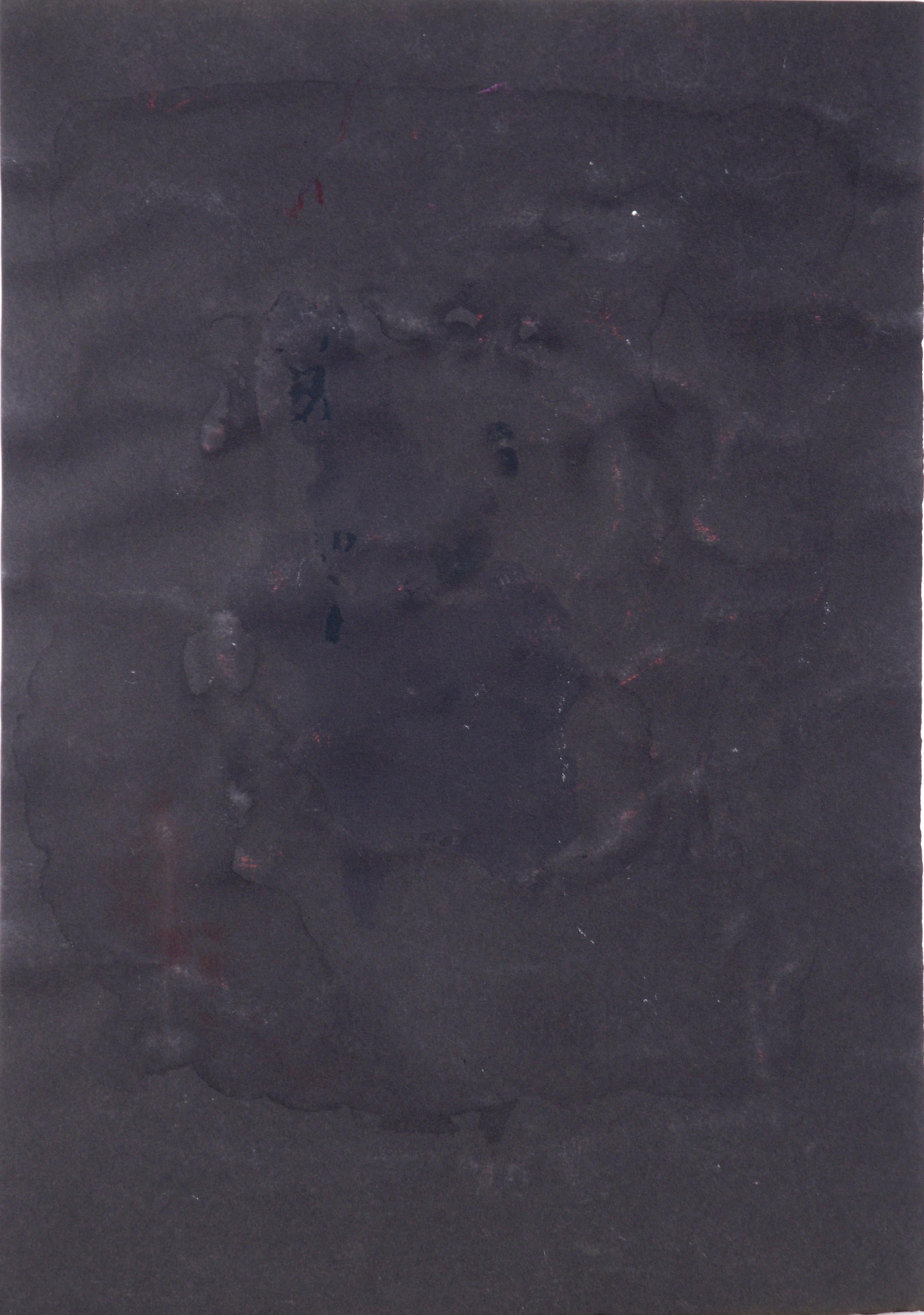 Abstract Expressionist Portrait in Acrylic on Paper For Sale 5