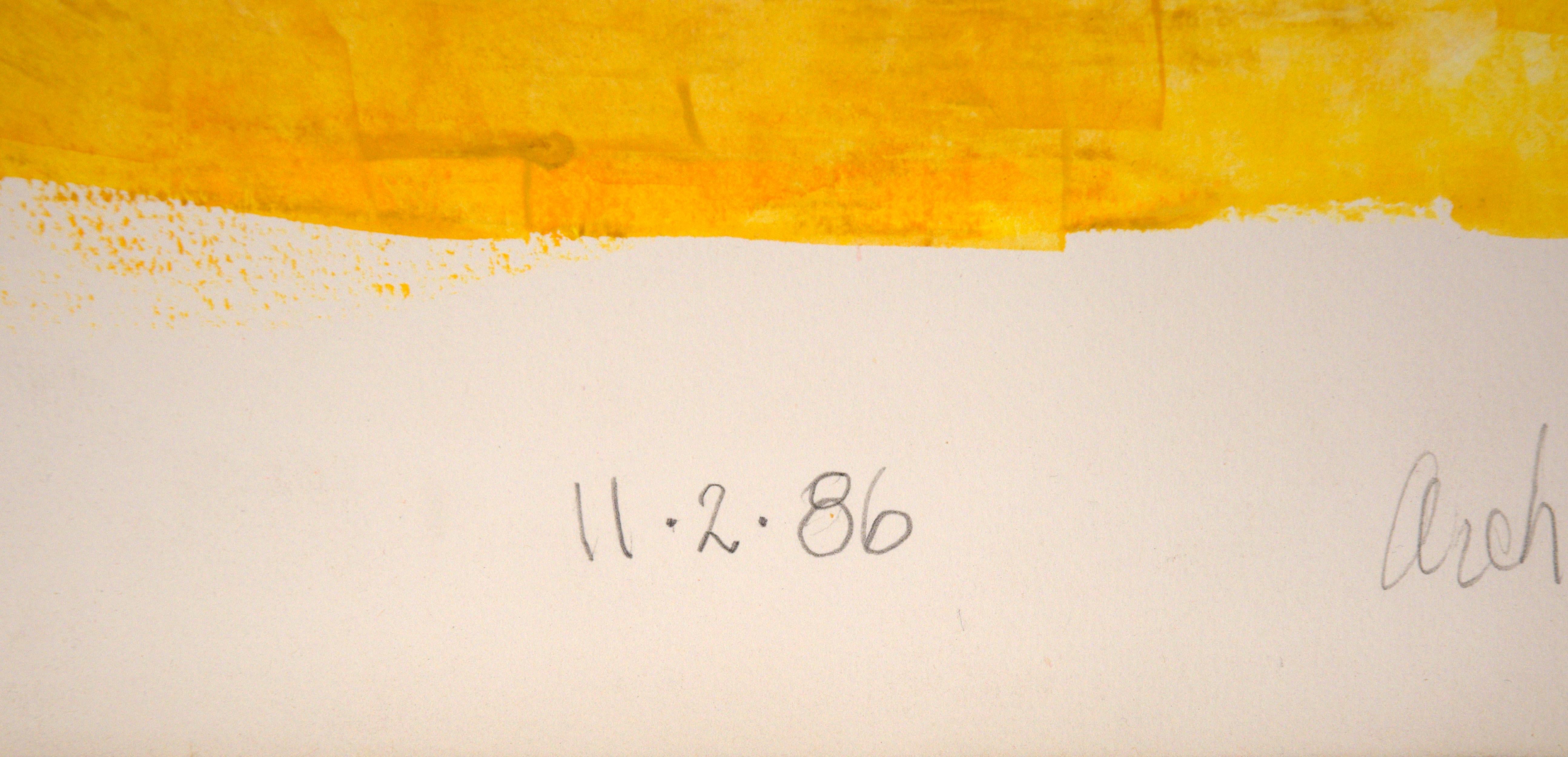 Composition figurative d'un nu en acrylique sur papier arqué lourd «Arch du Triumphe » 3