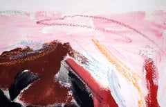 Black Sun in the Red and White Sky - Acrylic on Paper