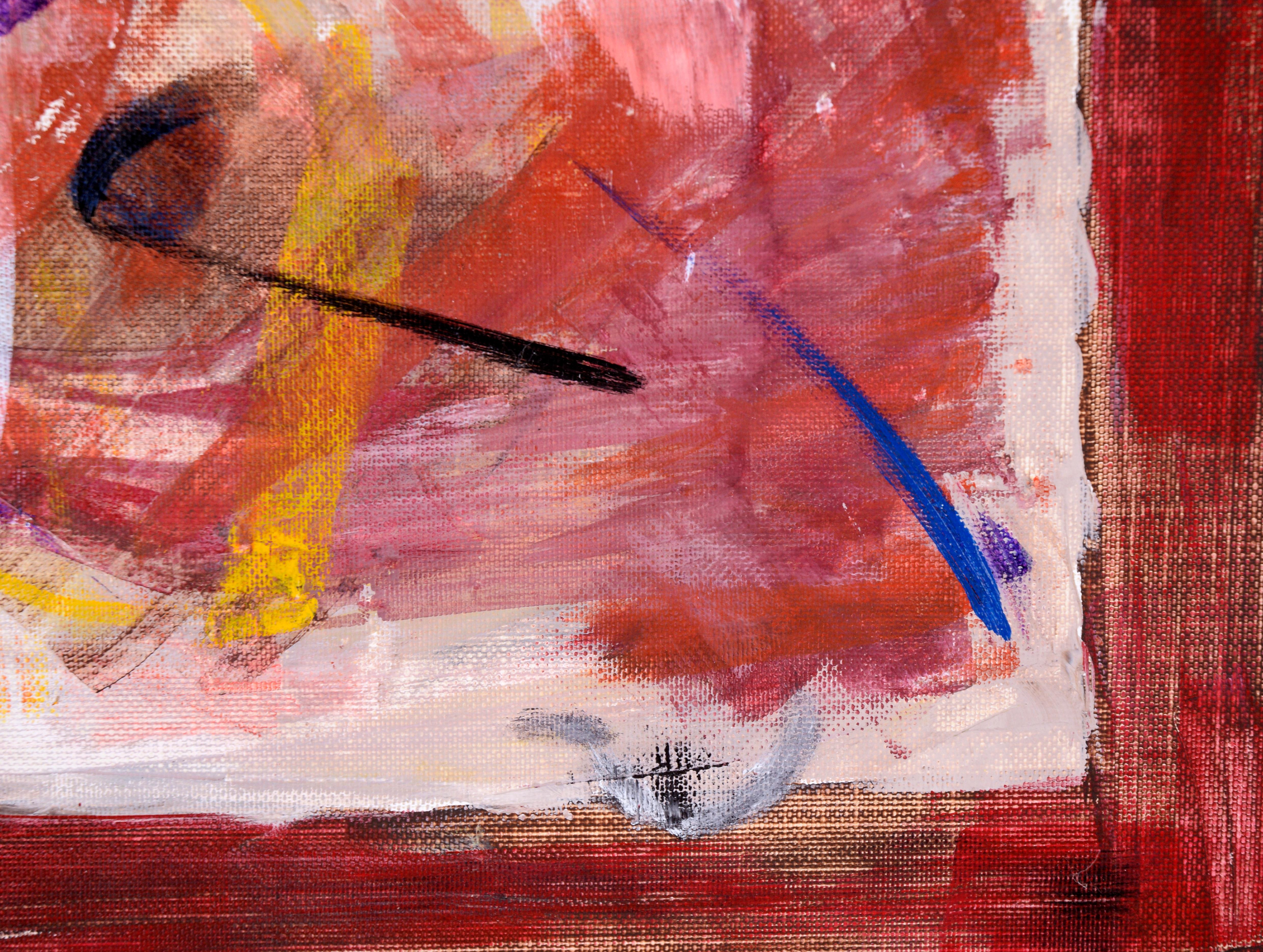 Farbblöcke auf einem roten Feld in Acryl auf strukturiertem Papier

Abstrakte Farbfeldkomposition des in Kalifornien lebenden Künstlers Ricardo de Silva (Amerikaner/Brasilien, 20. Jahrhundert). Dieses Stück besteht aus zwei Blöcken mit helleren