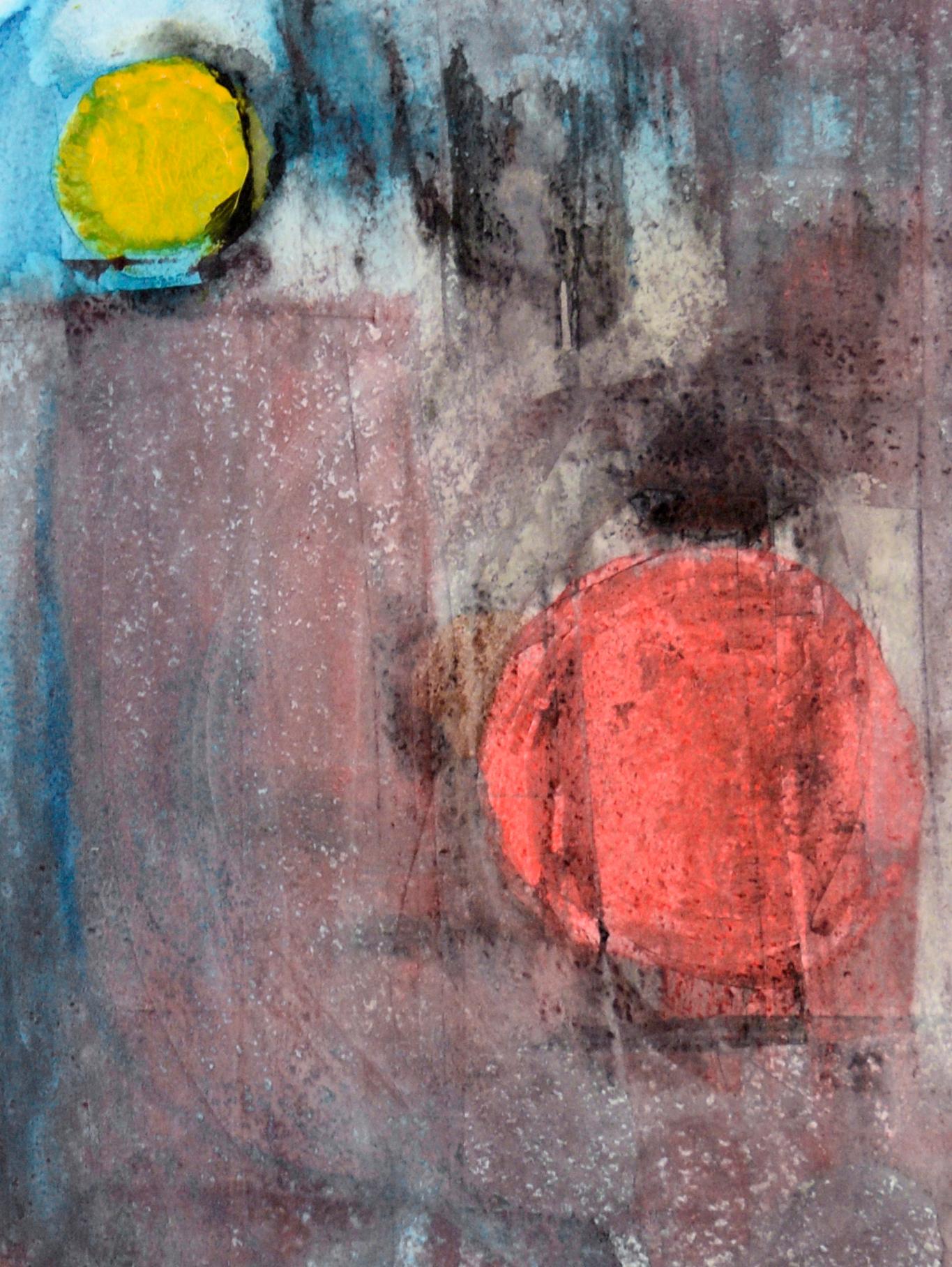 Abstrakter Impressionismus mit Blutmond- Eclipse – Painting von Ricardo de Silva