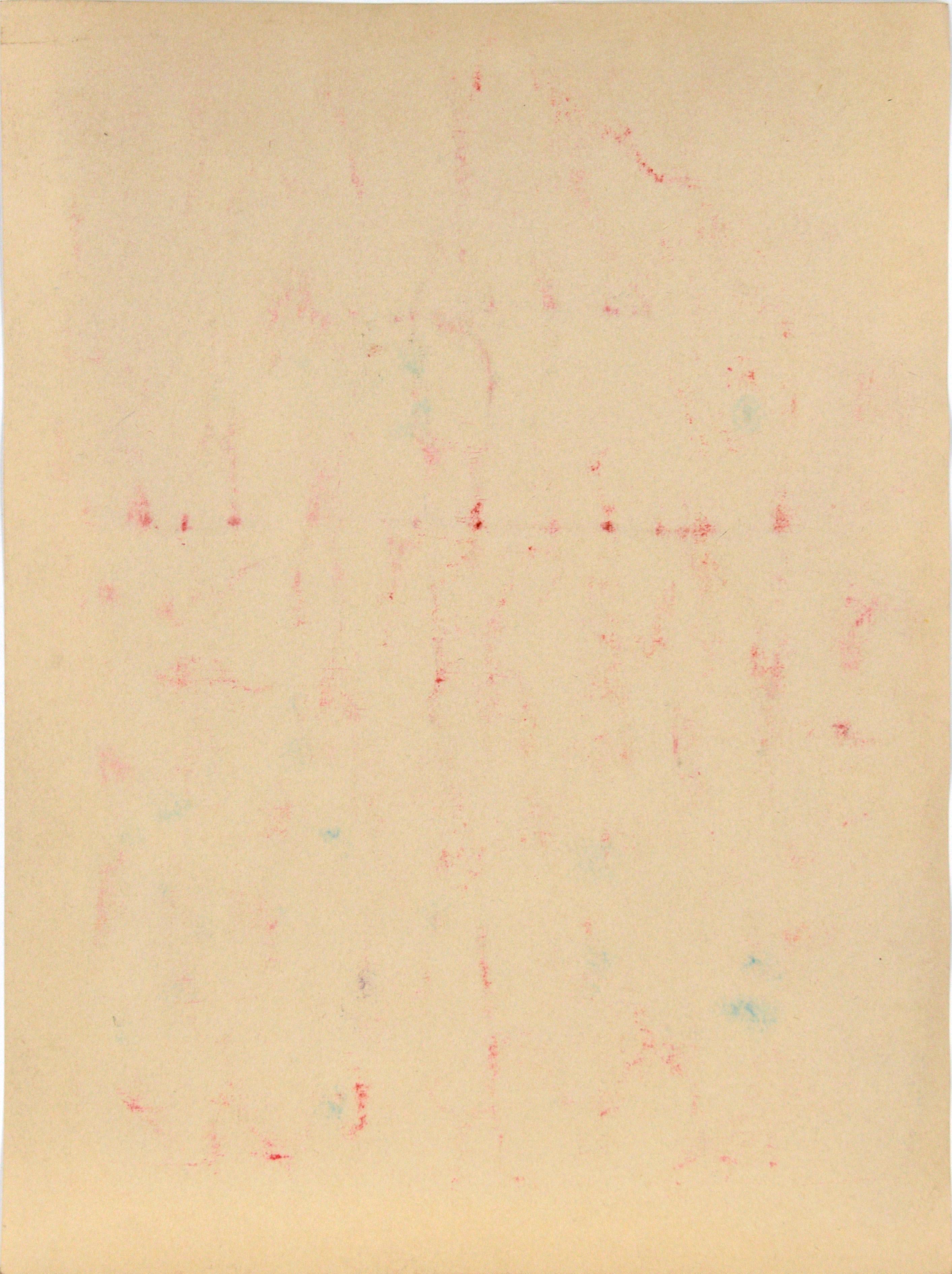 „Changing Seasons“ – Rot über Blau, Hommage an Mark Rothko in Acryl auf Papier im Angebot 4