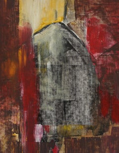 Chicano Abstract Expressionist Urban Painting-- Downtown San Jose, Signed