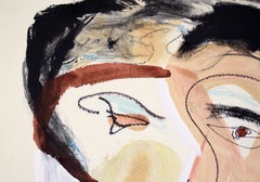 Expressionist Portrait of Napoleon in Acrylic on Paper